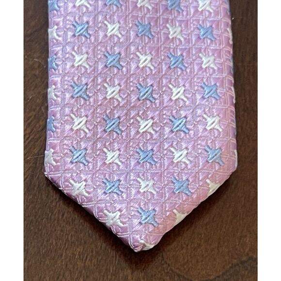 Surmesur Pink Blue 100% Polyester Men’s Neck Tie Made In China - Picture 6 of 9
